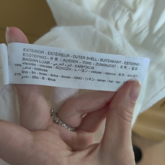 --**$$3/12$$**-- White Linen/Cotton Slip Dress - Picture 8 of 8